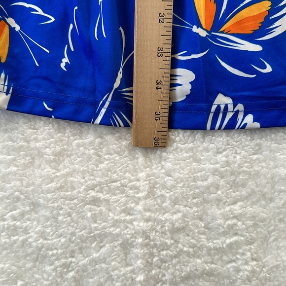 adidas x Farm Rio Butterfly Print Mini Dress Blue Short Sleeves Size Medium - Picture 7 of 10
